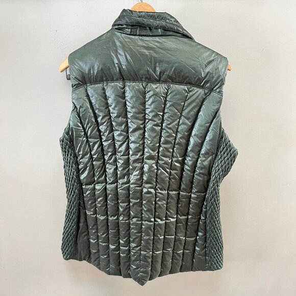 Calvin Klein Performance XL Premium Down Quilted Vest Green Zip Security Pocket - Picture 4 of 5